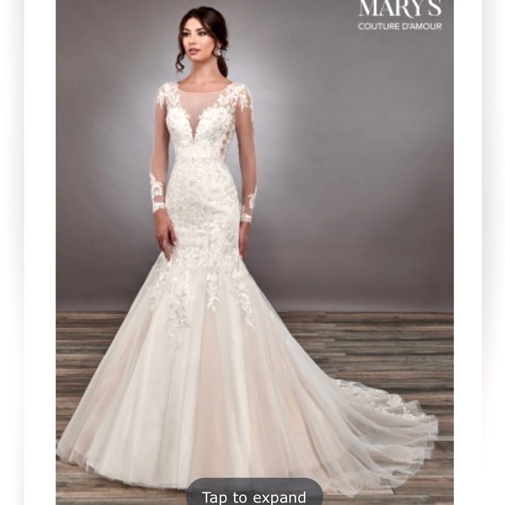 BRIDAL DRESS COUTURE DAMOUR COLLECTION LONG SLEEVE OVERSKIRT